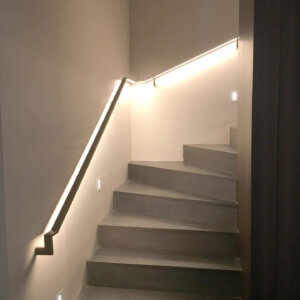 Messinghandlauf mit LED-Beleuchtung