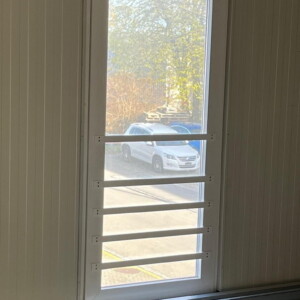 Absturzsicherungsstangen bei Fenster